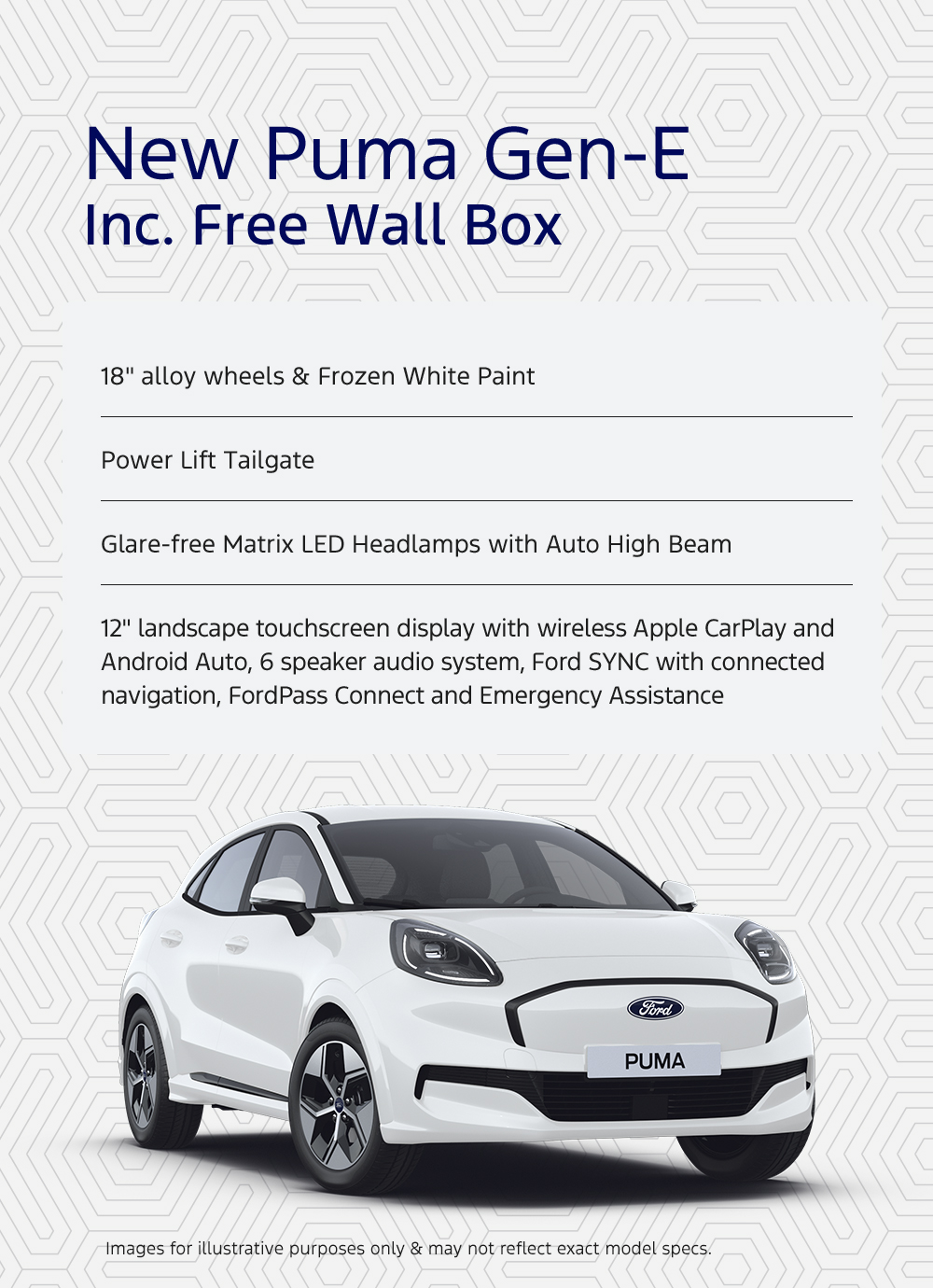 Ford Puma Gen-E Select in White Saving